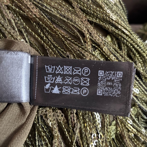 NWT. Zara ZW Collection Limited Edition Green Sequin Pencil Skirt. Size XS. - Picture 11 of 11